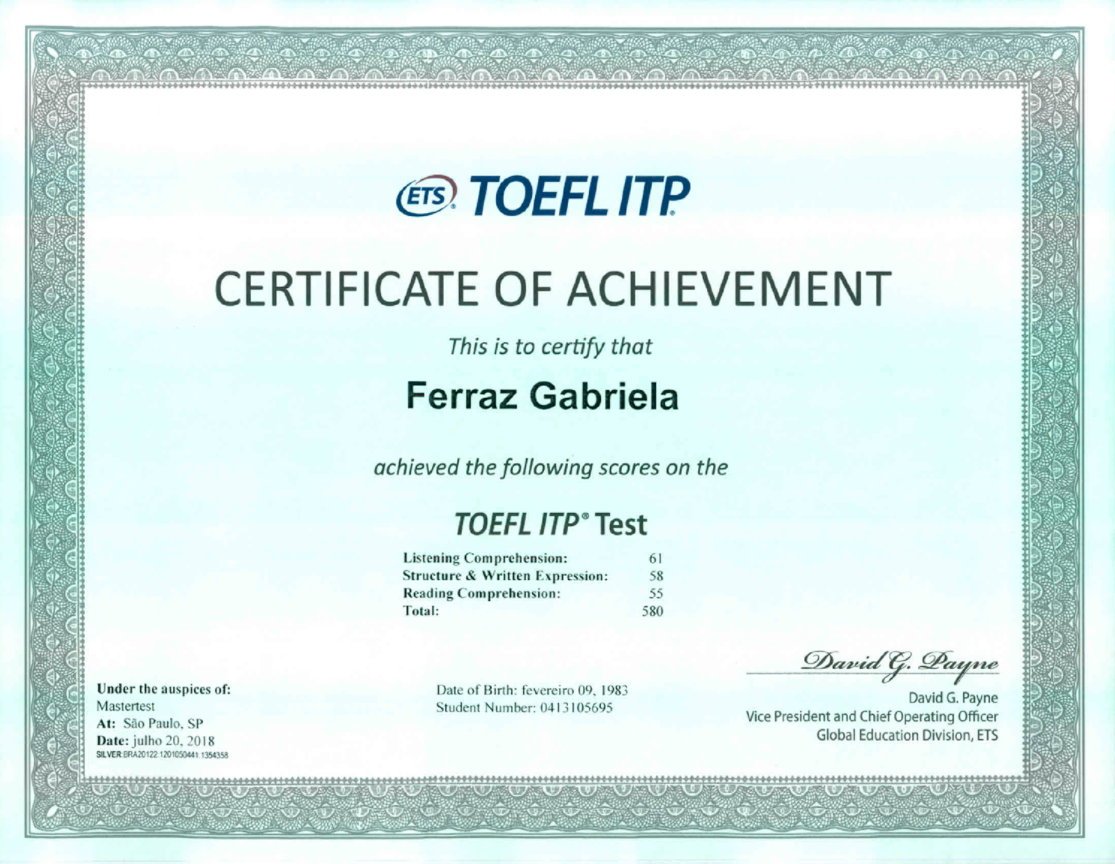 Chứng chỉ TOEFL